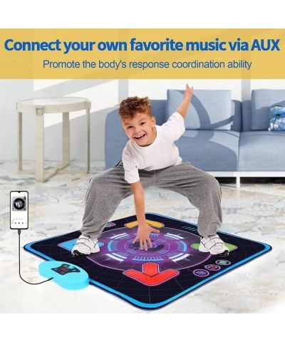 Dance Mat for kids ages 4-8 Dance Pad with Aux Built-in Music 3 Game Modes Christmas Birthday Gifts Toy for Girls Boys Ages 4...