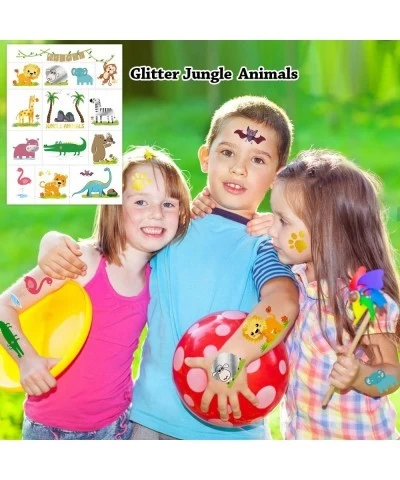 Jungle Temporary Tattoos for Kids - Jungle Theme Party Supplies Birthday Decorations Jungle Safari Zoo Animal Party Favors Gl...