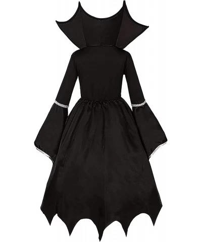 SKCAIHT?Vampire?Costume?for?Girls?Halloween?Gothic?Victorian?Vampire?Dress?Up?Party (6-8 Years Black/Red) $68.64 Kids' Costumes