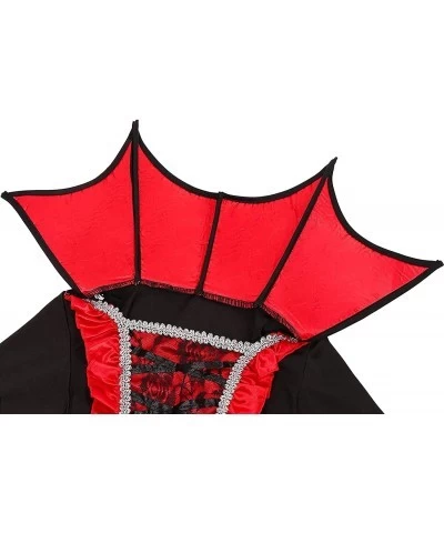 SKCAIHT?Vampire?Costume?for?Girls?Halloween?Gothic?Victorian?Vampire?Dress?Up?Party (6-8 Years Black/Red) $68.64 Kids' Costumes