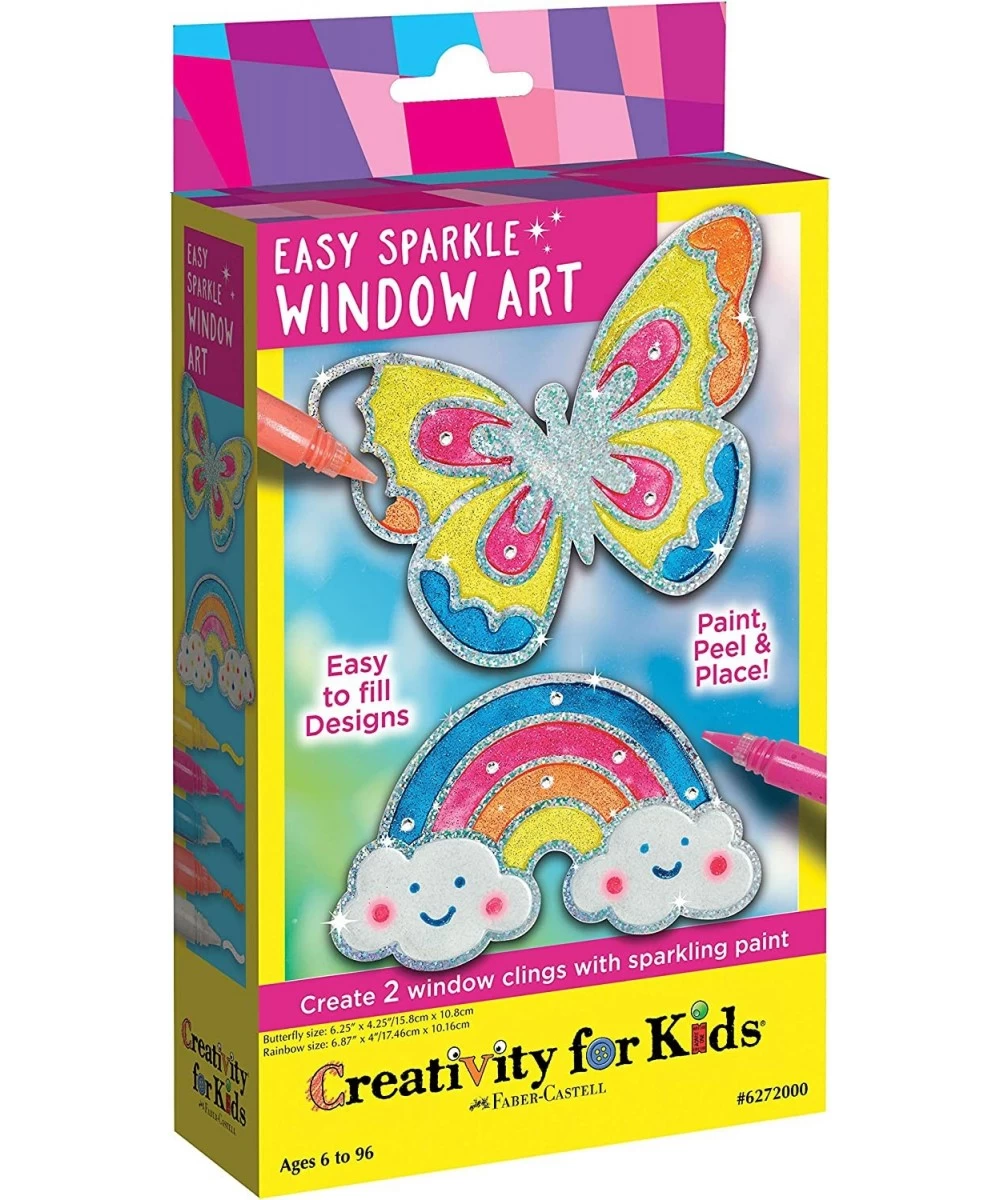 Easy Sparkle Window Art - Paint Your Own Sun Catchers (Rainbow and Butterfly) Multi $22.30 Craft Kits