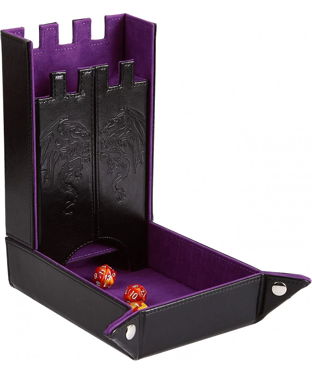 Draco Castle Foldable Dice Tray and Dice Tower - Foldable DND Dice Tray and Dice Rolling Tray Tower - Perfect for Dungeons an...