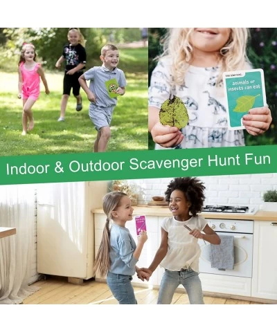 Card Games for Kids 4 in 1 Fun Pack Toddlers Scavenger Hunt Game Indoor Outdoor Play Family Trivia Alphabet ABC Flash Cards J...