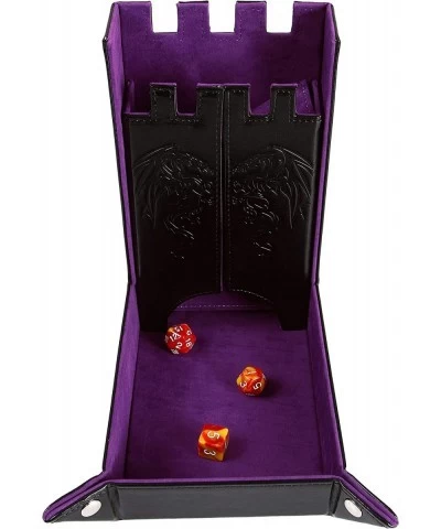 Draco Castle Foldable Dice Tray and Dice Tower - Foldable DND Dice Tray and Dice Rolling Tray Tower - Perfect for Dungeons an...