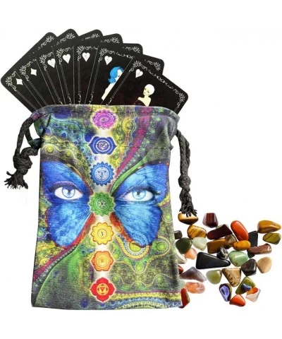 5 Pcs Tarot Card Bag Dice Drawstring Pouches Eye of Cute Tarot Card Holders for Tarot Cards Necklace $23.32 Fortune Telling Toys