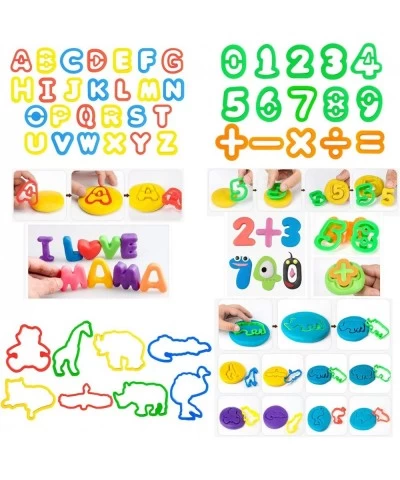 77 PCS Play Dough Tools Kit for Kids Modeling Compound Accessories Dough Cutter Air Dry Clay Dough Tools $27.36 Kids' Art Cla...