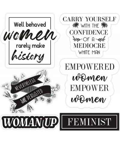 Feminist Stickers for Women - Set of 6 Female Empowerment Stickers for Laptops Lockers and More. Our Vinyl Girl Power Quotes ...