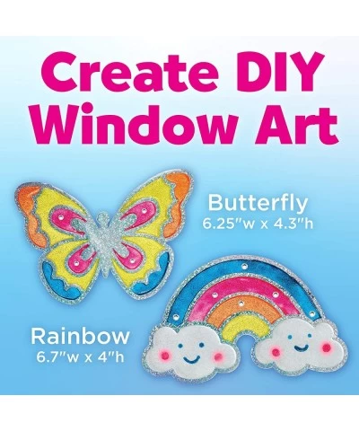 Easy Sparkle Window Art - Paint Your Own Sun Catchers (Rainbow and Butterfly) Multi $22.30 Craft Kits