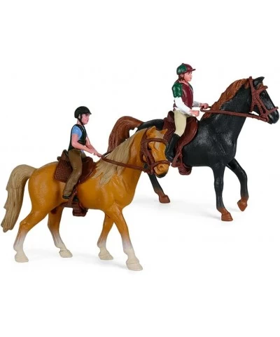 Cowboy Horse Riding Figurine Realistic Riding Cowgirl Action Figure Plastic Horse Rider Model for Farm Animal Collection Set ...