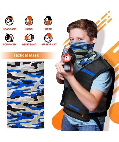 Kids Tactical Vest Kit for Nerf Guns with 50 Pcs Refill Darts Reload Clip Dart Pouch Tactical Mask Wrist Band and Protective ...