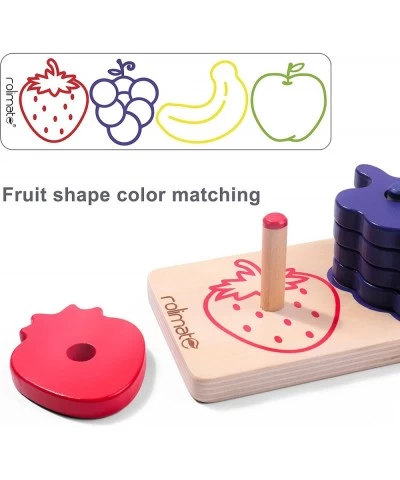 Color and Shape Sorting Toys Wooden Stacking Toys Montessori Toys for Toddlers Early Learning Educational Toys for 1-4 Year O...