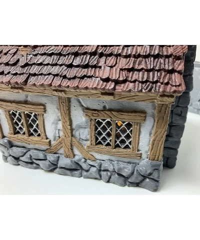 Cottage - RPG - Dungeons and Dragons - DND - Pathfinder - Lord of The Ring - Figurine Miniature (Gray/Unpainted)(Shingle Roof...