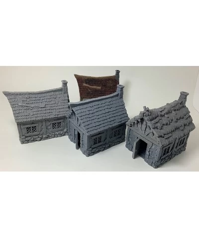 Cottage - RPG - Dungeons and Dragons - DND - Pathfinder - Lord of The Ring - Figurine Miniature (Gray/Unpainted)(Shingle Roof...