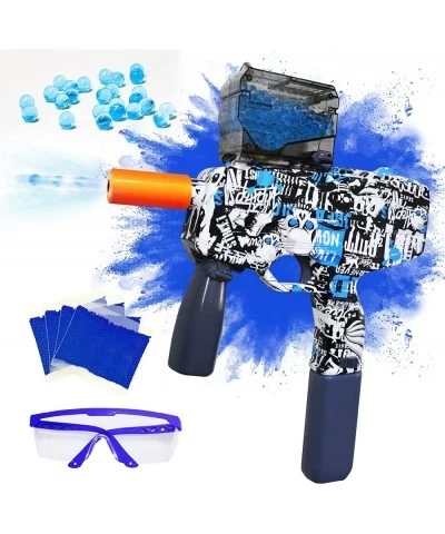 Splatter Ball Blaster Automatic Toy Gel Ball Blaster Electric MP9 with 20000 Gel Beads and Goggles for Battle Game Outdoor Ba...