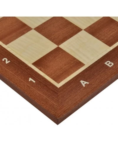 Handmade Wooden 18.9 Inch Mahogany & Sycamore European Professional Tournament Chess Board $80.32 Board Games