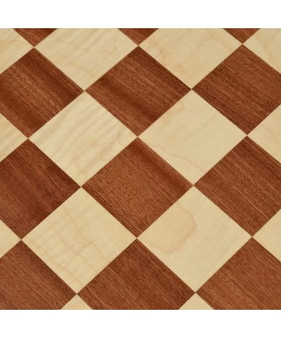 Handmade Wooden 18.9 Inch Mahogany & Sycamore European Professional Tournament Chess Board $80.32 Board Games