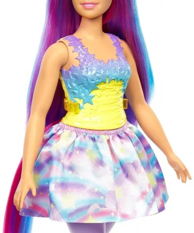 Dreamtopia Unicorn Doll (Curvy Blue & Purple Hair) with Skirt Removable Unicorn Tail & Headband Toy for Kids Ages 3 Years Old...