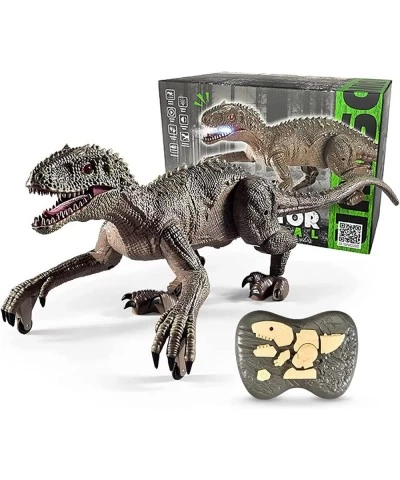 Remote Control Dinosaur Toys RC Walking Robot Dinosaur for Kids Boys Girls 2.4GHz Simulation Velociraptor LED Light Sounds RC...