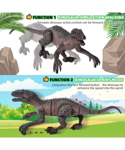 Remote Control Dinosaur Toys RC Walking Robot Dinosaur for Kids Boys Girls 2.4GHz Simulation Velociraptor LED Light Sounds RC...