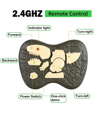 Remote Control Dinosaur Toys RC Walking Robot Dinosaur for Kids Boys Girls 2.4GHz Simulation Velociraptor LED Light Sounds RC...
