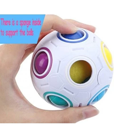 Magic Rainbow Ball Puzzle Cube Fidget Stress Relief Ball Brain Teasers Games Toys for Kids Adults (12 Holes) $15.05 Fidget Toys