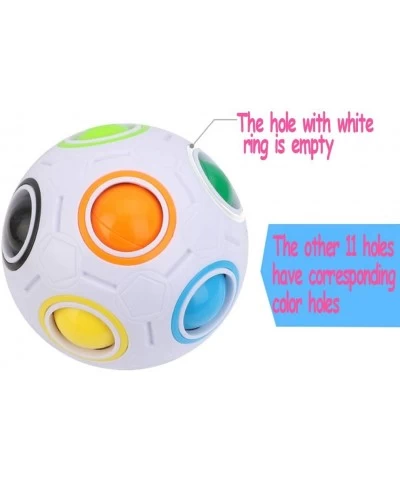 Magic Rainbow Ball Puzzle Cube Fidget Stress Relief Ball Brain Teasers Games Toys for Kids Adults (12 Holes) $15.05 Fidget Toys