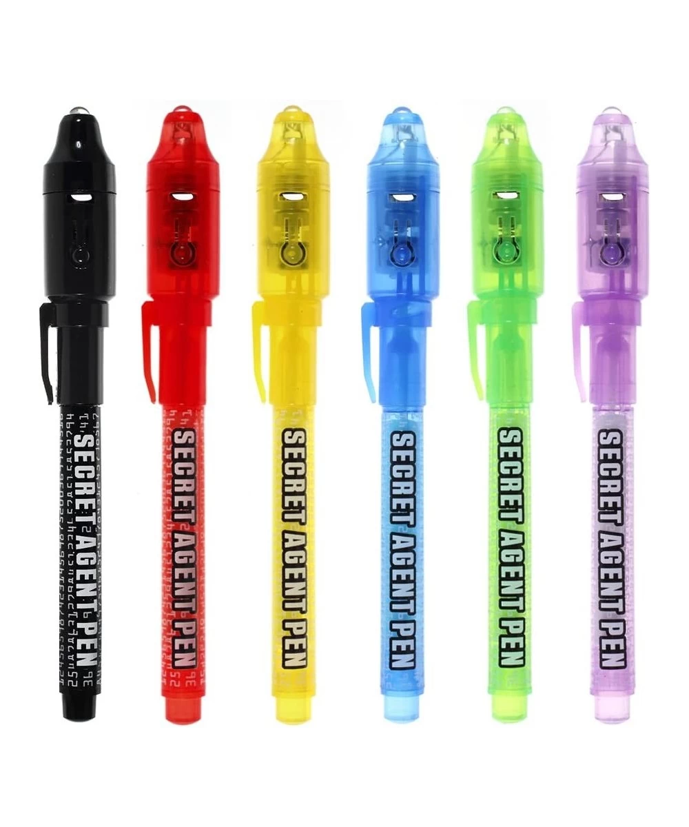 Invisible Ink Pen Upgraded Spy Pen Invisible Ink Pen with UV Light Magic Marker for Secret Message and Kids Halloween Goodies...