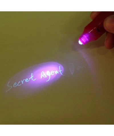 Invisible Ink Pen Upgraded Spy Pen Invisible Ink Pen with UV Light Magic Marker for Secret Message and Kids Halloween Goodies...