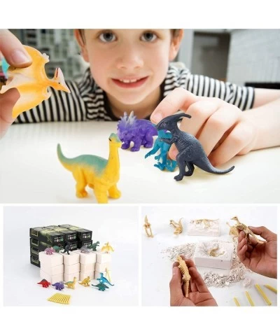 12 Pack Dig a Dinosaur Fossil and Figure Set | 1 Dozen 3D Dino Excavation Bulk Science Kits for Paleontology Archaeology STEM...