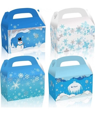 Christmas Snowflake Tote Bag Christmas Snowflakes Cookie Treat Boxes 12 Pack Cardboard Gable Gift Boxes Blue & White Winter H...