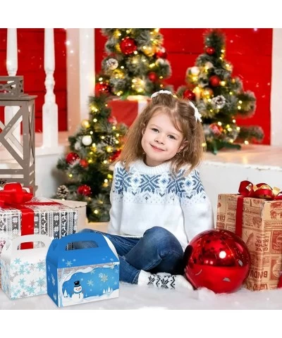 Christmas Snowflake Tote Bag Christmas Snowflakes Cookie Treat Boxes 12 Pack Cardboard Gable Gift Boxes Blue & White Winter H...