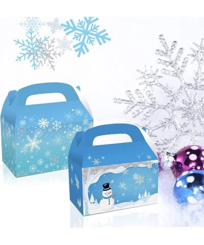 Christmas Snowflake Tote Bag Christmas Snowflakes Cookie Treat Boxes 12 Pack Cardboard Gable Gift Boxes Blue & White Winter H...