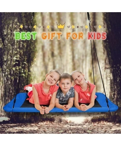 700lb Giant Platform Swing for Kids Adults with 2 Hanging Straps Flying Saucer Tree Swing Set for Backyard Outdoor Indoor Dur...