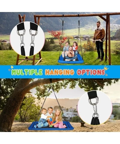 700lb Giant Platform Swing for Kids Adults with 2 Hanging Straps Flying Saucer Tree Swing Set for Backyard Outdoor Indoor Dur...