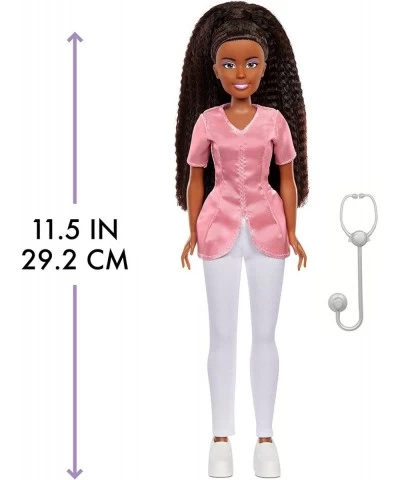 MGA's Dream Ella I AM A Doctor Yasmin Fashion Doll Includes Scrubs Uniform Stethoscope Accessory Dark Brown Hair Career Play ...