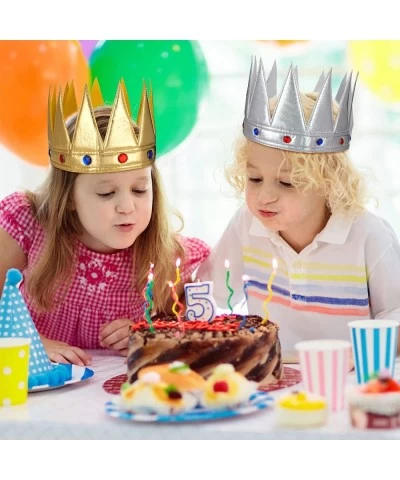 Birthday King Crown 2 Pcs Gold and Silver King Crowns Adjustable Golden Birthday Hat Birthday Party Accessory Set for Boys Ki...