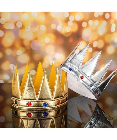 Birthday King Crown 2 Pcs Gold and Silver King Crowns Adjustable Golden Birthday Hat Birthday Party Accessory Set for Boys Ki...