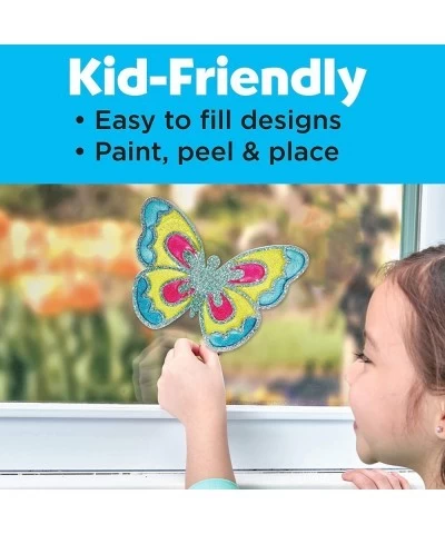 Easy Sparkle Window Art - Paint Your Own Sun Catchers (Rainbow and Butterfly) Multi $22.30 Craft Kits