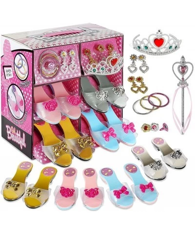 Princess Dress Up Pretend Play Shoes set Jewelry Boutique Fashion Princess Toys Accessories for Little Girls Dress Up Costume...