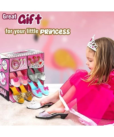 Princess Dress Up Pretend Play Shoes set Jewelry Boutique Fashion Princess Toys Accessories for Little Girls Dress Up Costume...