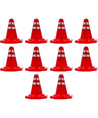 10Pcs Mini Plastic Road Cones Traffic Street Signs Playset Toy Traffic Signal Traffic Barriers Early Education Toy for Toddle...