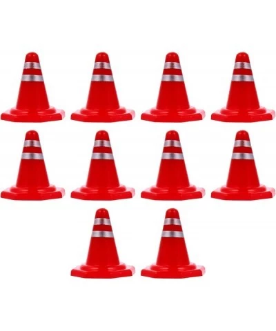 10Pcs Mini Plastic Road Cones Traffic Street Signs Playset Toy Traffic Signal Traffic Barriers Early Education Toy for Toddle...