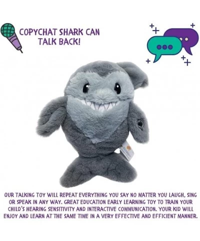 Talk Back Shark Plush - Repeats What You Say with Under Water Voice - Mimicry Electronic Record Talk Back Toy for Kids Perfec...