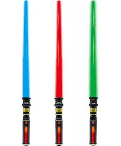 Light Up Saber for Kids Adults 3 Packs 3 Color LED Light Swords with FX Sound Expandable Light?Swords Set for Galaxy War Figh...