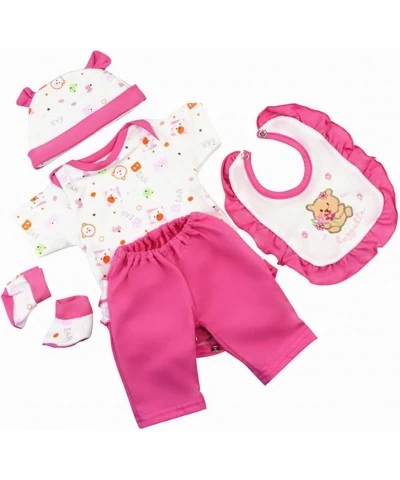 Reborn Doll Baby Girl Clothing 5 Piece Set Outfits for 16-18 Inches Reborn Baby Dolls Clothes $26.40 Doll Accessories