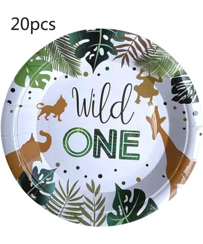 Wild One Birthday Party Supplies 20 Plates and 20 Napkin Jungle Wild One Theme Birthday Party Decoration for Boy Kids White $...