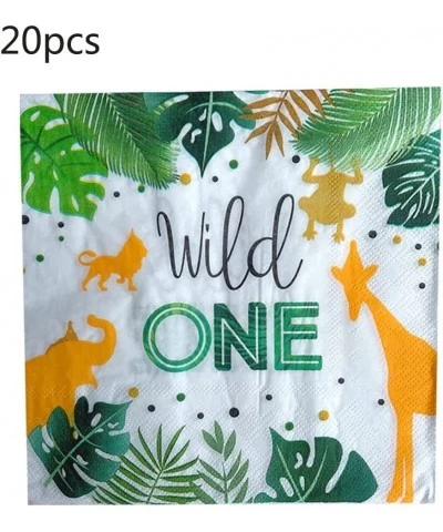 Wild One Birthday Party Supplies 20 Plates and 20 Napkin Jungle Wild One Theme Birthday Party Decoration for Boy Kids White $...