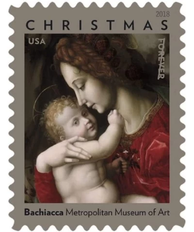 2018 Madonna and Child by Bachiacca Forever Postage Stamps (Booklet of 20) $45.48 Collectibles Display & Storage