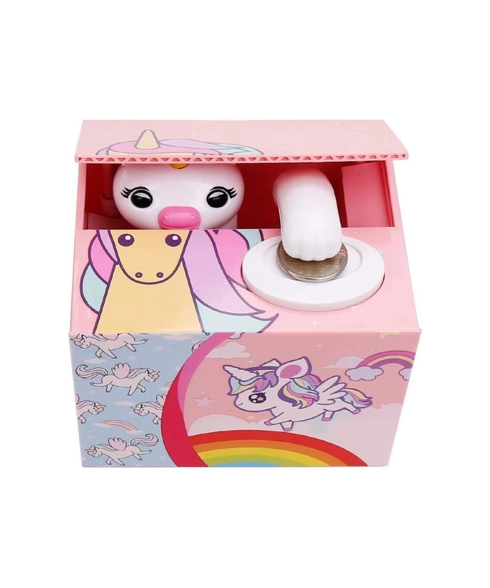 Unicorn Piggy Bank for Girls Automatic Kids Stealing Money Bank with Music Coin Money Bank Birthday Christmas Cute Elephant G...