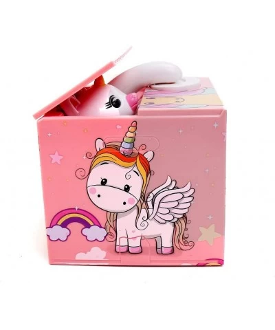 Unicorn Piggy Bank for Girls Automatic Kids Stealing Money Bank with Music Coin Money Bank Birthday Christmas Cute Elephant G...